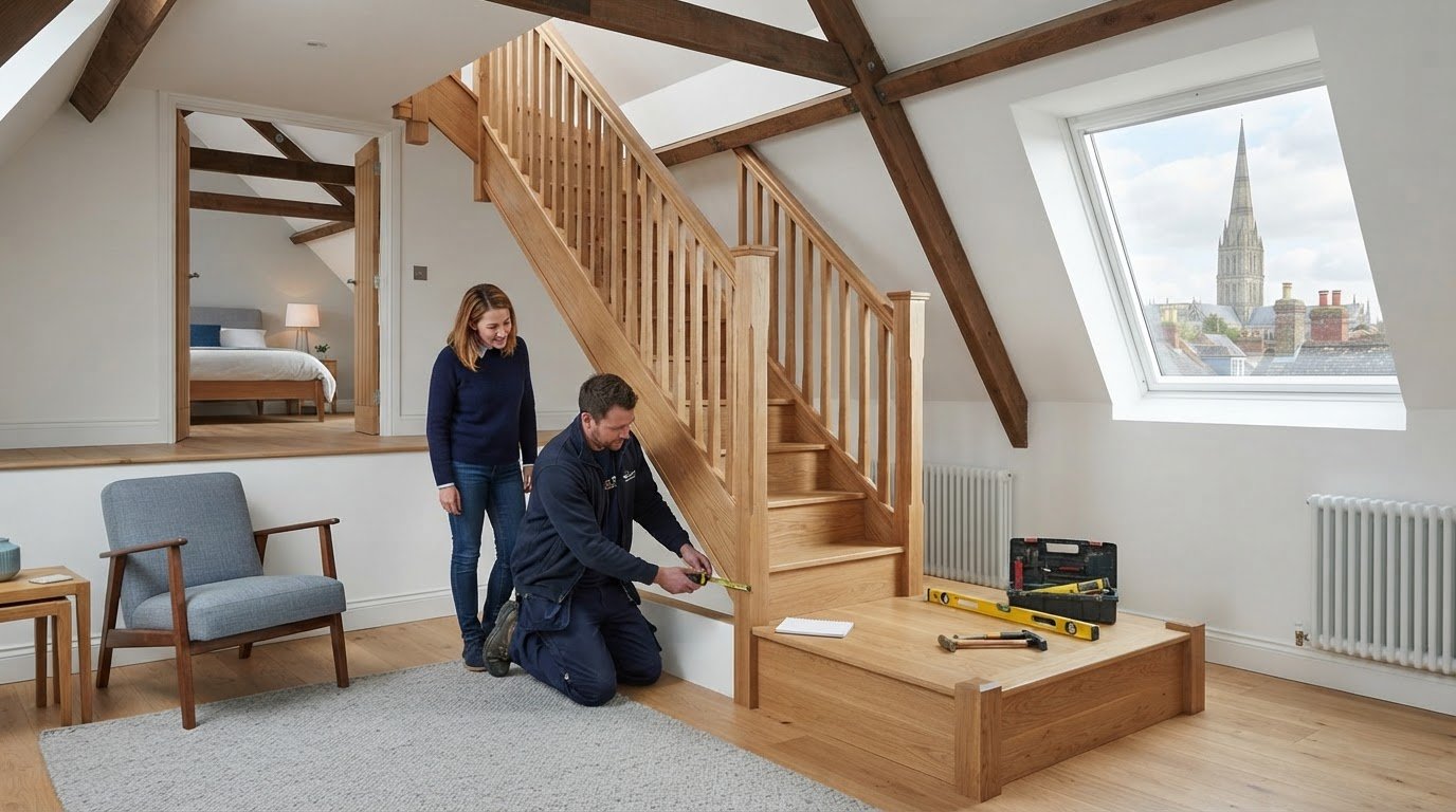 Bespoke Timber Staircase Builders for an Attic Conversion in Salisbury